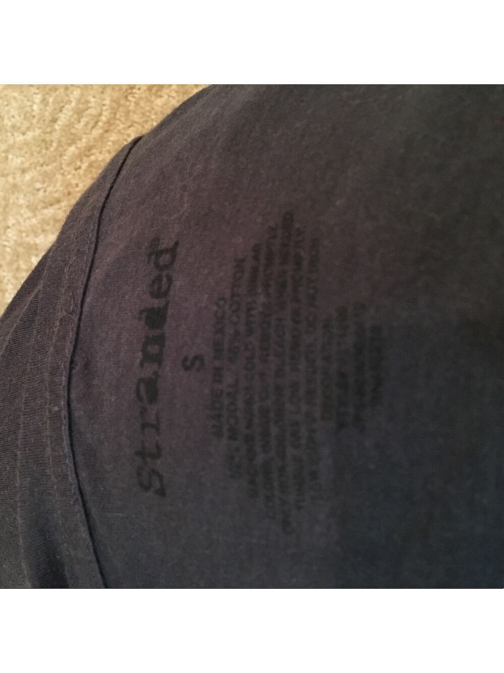 STRANDED Dark Gray Crop Tee "He Loves Me" Tee (S) - Picture 4 of 4